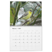 北アメリカの鳥カレンダー カレンダー (2月 2027)