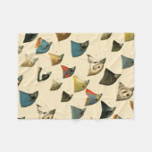 北アメリカの鳥 フリースブランケット (正面(横))