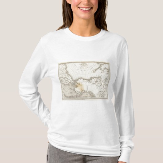 北アメリカのuncolored地図 tシャツ (正面)