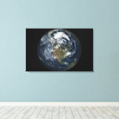 北アメリカを示す全地球5 キャンバスプリント (インサイチュ (ウッドフロア))