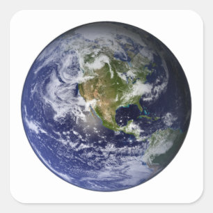 北アメリカを示す完全な地球 スクエアシール