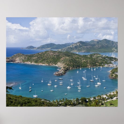 北アメリカカリブの、アンティグア。英語 ポスター (正面)