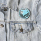 北アメリカガラスの地球 缶バッジ (インサイチュ)