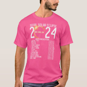 北アメリカツアー2024トータリティOn Back 太陽の Ecl Tシャツ