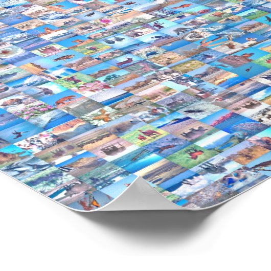 北アメリカモザイク ポスター (角)