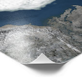 北アメリカ上空の北極海氷 フォトプリント            (角)