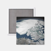 北アメリカ上空の北極海氷 マグネット (正面/裏面)