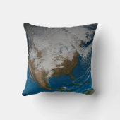 北アメリカ上空の模擬雲を持つ全地球 クッション (裏面)