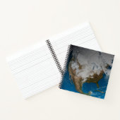 北アメリカ上空の模擬雲を持つ全地球 ノートブック (内部)