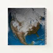 北アメリカ上空の模擬雲を持つ全地球 ノートブック (裏面)
