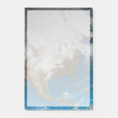 北アメリカ上空の模擬雲を持つ全地球 ポストイット (正面)