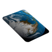 北アメリカ上空の模擬雲を持つ全地球 マグネット (右側)