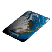 北アメリカ上空の模擬雲を持つ全地球 マグネット (左側)