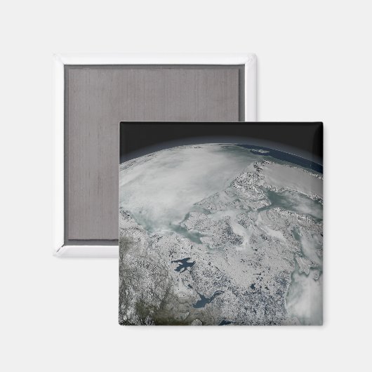 北アメリカ上空の海氷 マグネット (正面/裏面)