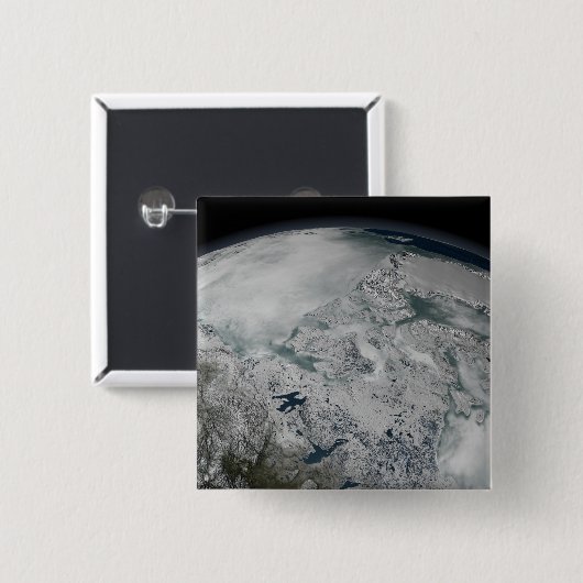 北アメリカ上空の海氷 缶バッジ (正面&裏面)