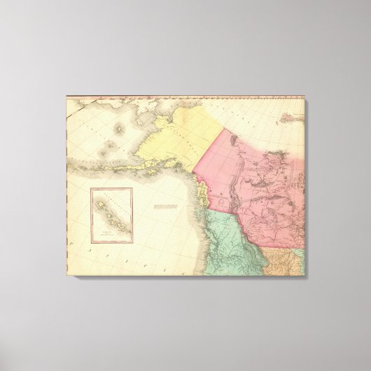 北アメリカ北西部 キャンバスプリント (正面)