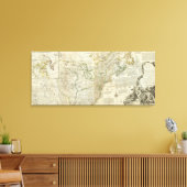 北アメリカ北部の正確な地図 キャンバスプリント (インサイチュ (リビング))