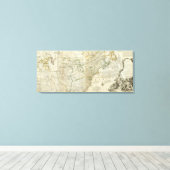 北アメリカ北部の正確な地図 キャンバスプリント (インサイチュ (ウッドフロア))