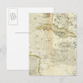 北アメリカ南部の正確な地図 ポストカード (正面/裏面)