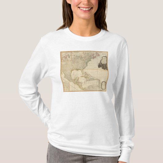 北アメリカ合成の手のカラーマップ Tシャツ (正面)