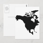 北アメリカ地図 ポストカード (正面/裏面)