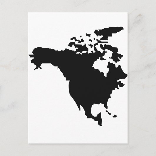 北アメリカ地図 ポストカード (正面)