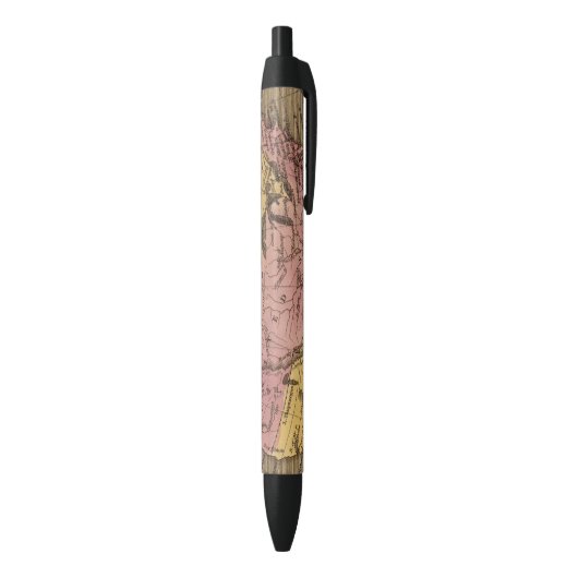 北アメリカ手の着色された地図書の地図 黒ボールペン (底(縦))