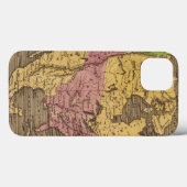 北アメリカ手の着色された地図書の地図 Case-Mate iPhoneケース (裏面 (横))