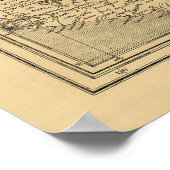 北アメリカ統一された州の地図(1861年) ポスター (角)