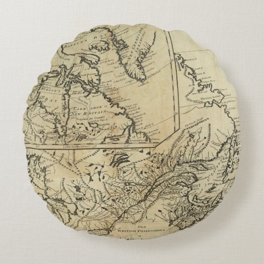 北アメリカ2のイギリスの所有物 ラウンドクッション (正面)