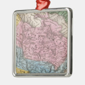 北アメリカ2の地図 メタルオーナメント (左)