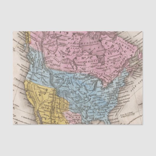 北アメリカ2の地図 薄葉紙 (正面)