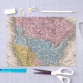 北アメリカ2の地図 薄葉紙 (クラフト)