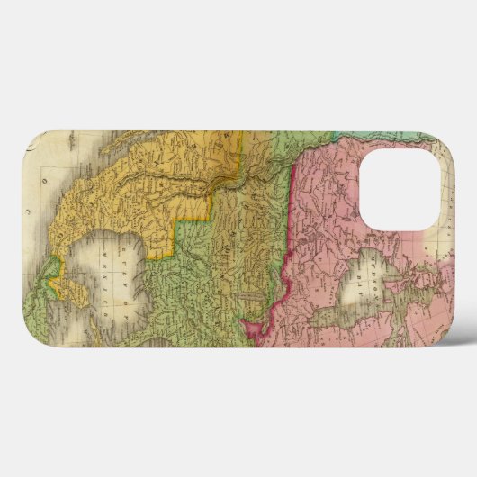 北アメリカ3の地図 Case-Mate iPhoneケース (裏面 (横))