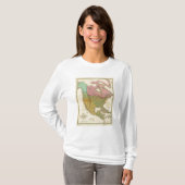 北アメリカ3の地図 Tシャツ (正面フル)