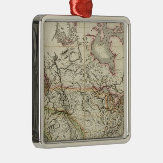北アメリカ4の地図 メタルオーナメント (右)