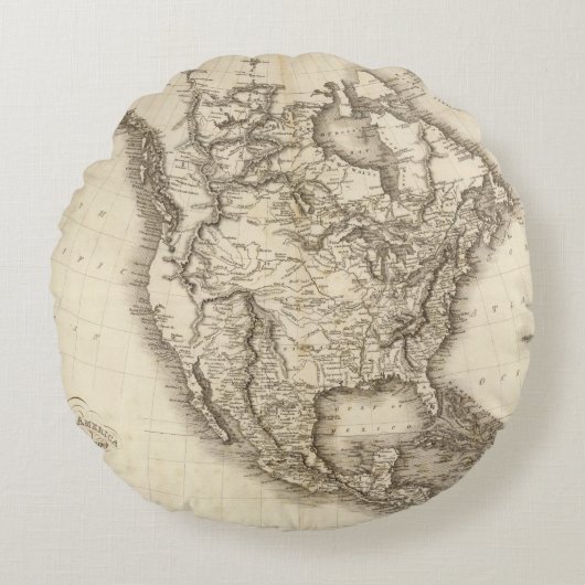北アメリカ47 ラウンドクッション (正面)
