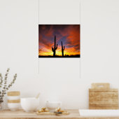 北アメリカ、アメリカ、アリゾナ、ソノラン砂漠。 ポスター (キッチン)