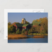 北アメリカ、アメリカ、ウィスコンシン。レッドバーンイン ポストカード (正面/裏面)