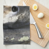 北アメリカ、アメリカ、ミネソタ。ウルフカニス キッチンタオル (四つ折り)