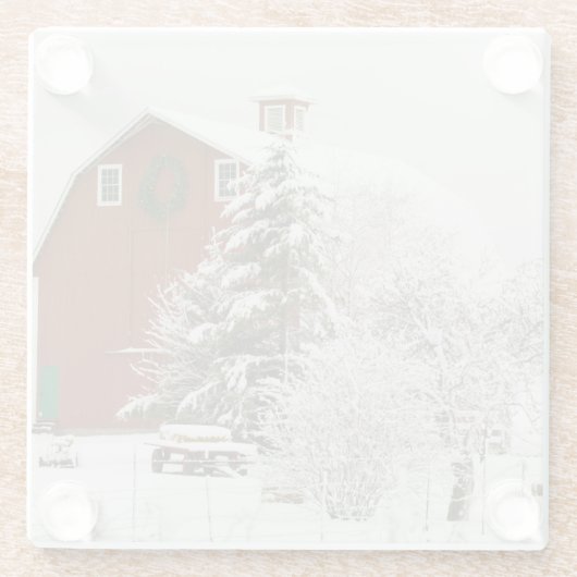 北アメリカ、アメリカ、ワ、ウィドビー島 ガラスコースター (裏面)