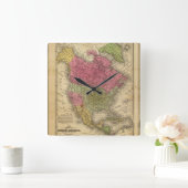 北アメリカ。 スクエア壁時計 (ホーム)