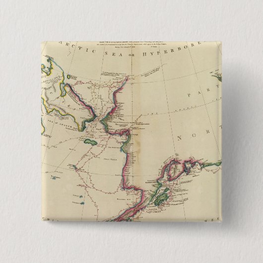 北アメリカ、北アジア 缶バッジ (正面)