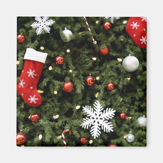 北アメリカ。 木のクリスマスの装飾。 2 マグネット (正面)