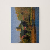 北アメリカ、米国、ウィスコンシン。 赤い納屋 ジグソーパズル (縦)