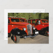 北アメリカ、米国、モンタナ。 クラシック1934年のフォード ポストカード (正面/裏面)