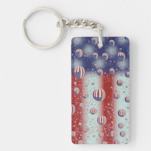 北アメリカ、米国、WAのRedmond、米国の旗 キーホルダー