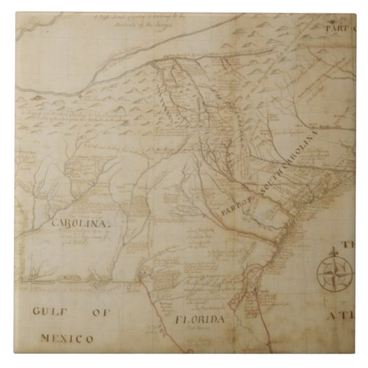 北アメリカ、172の南東部分の地図 タイル (正面)