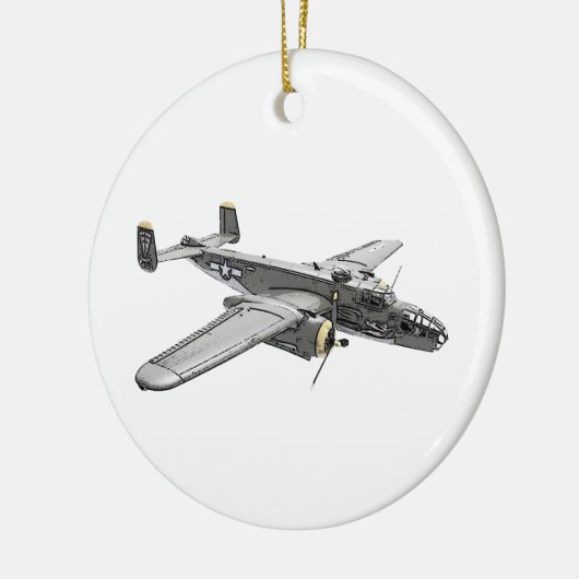北アメリカB-25 Mitchellの爆撃機 セラミックオーナメント (左)