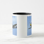 北アメリカP-51Dのムスタング、小さい馬 マグカップ (中央)